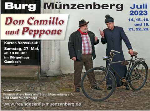 „Don Camillo und Peppone“ im Juli 2023 auf Burg Münzenberg